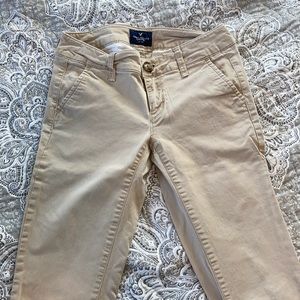 American Eagle flare khakis
